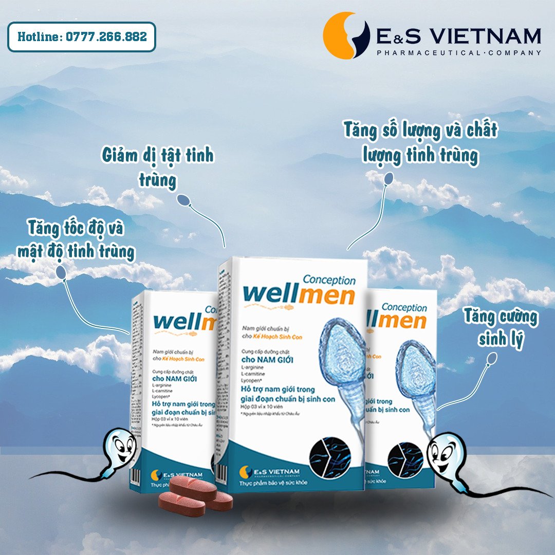 Wellmen Bổ tinh trùng là phương pháp bổ sung hữu hiệu để cải thiện tinh trùng yếu