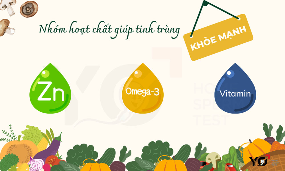 Nhóm dưỡng chất cần thiết giúp tinh trùng khỏe mạnh