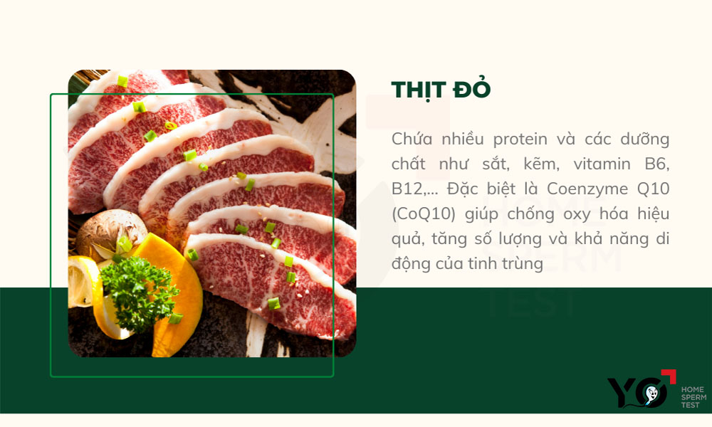 Thịt đỏ giúp cải thiện tinh trùng nhanh chóng
