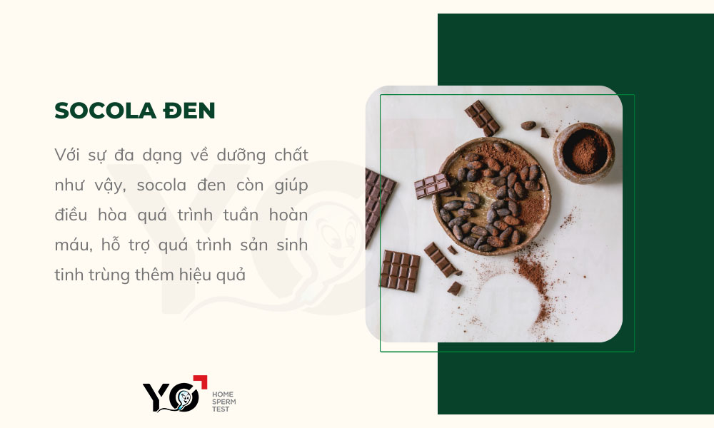 Chất lượng tinh trùng sớm được cải thiện nếu bổ sung socola đen thường xuyên