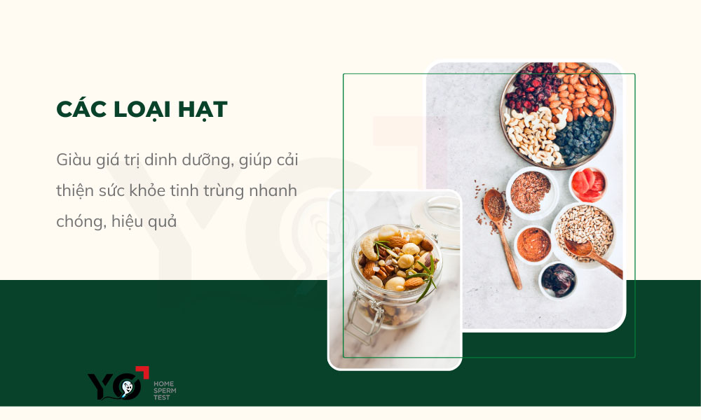 Để tinh trùng khỏe mạnh hãy bổ sung các loại hạt