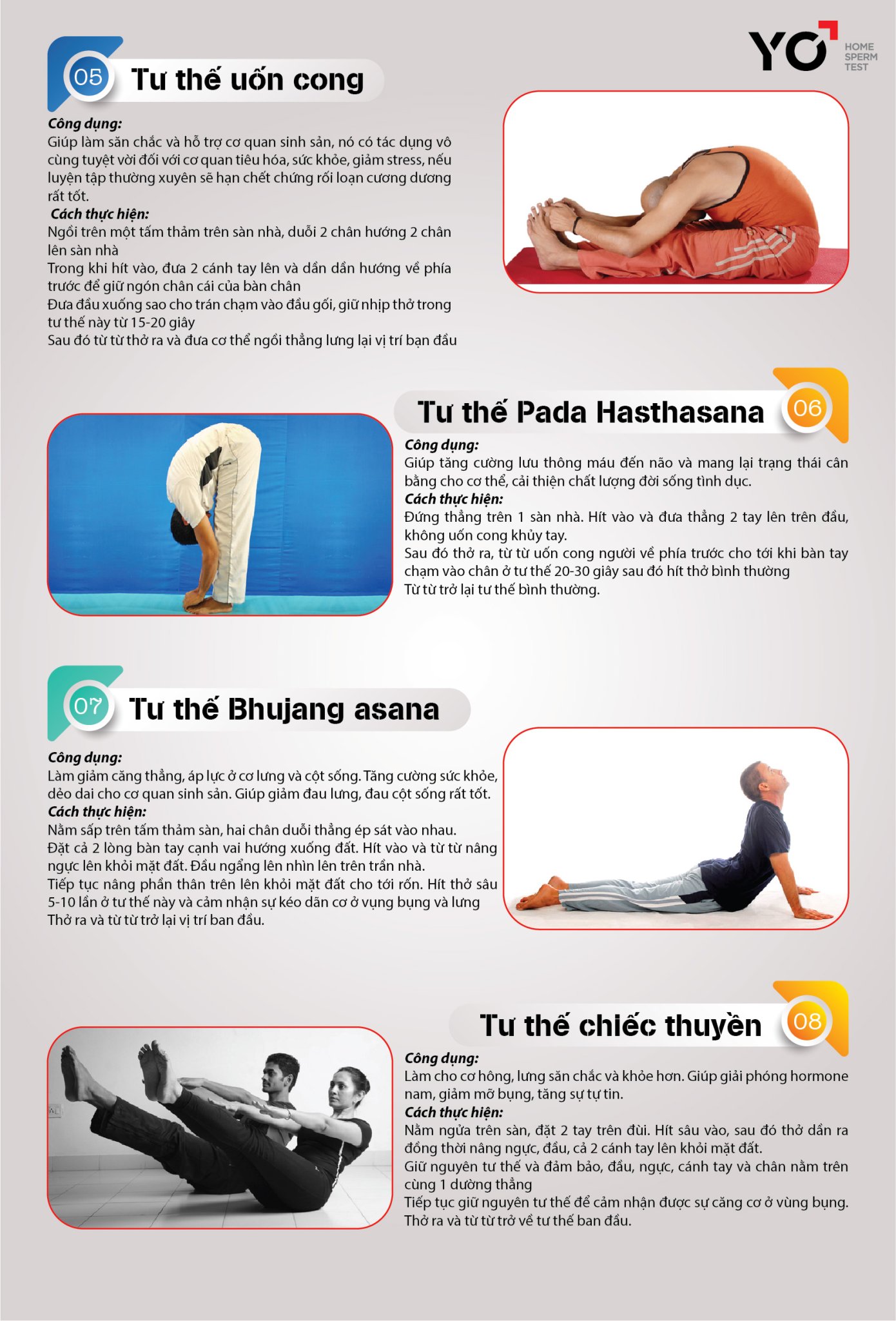 Bệnh nhân xoắn tinh hoàn nên áp dụng các động tác Yoga nhẹ nhàng