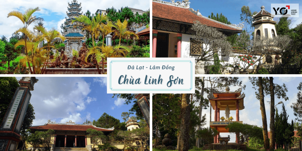 Chùa Linh Sơn mang lối kiến trúc của Phật Giáo