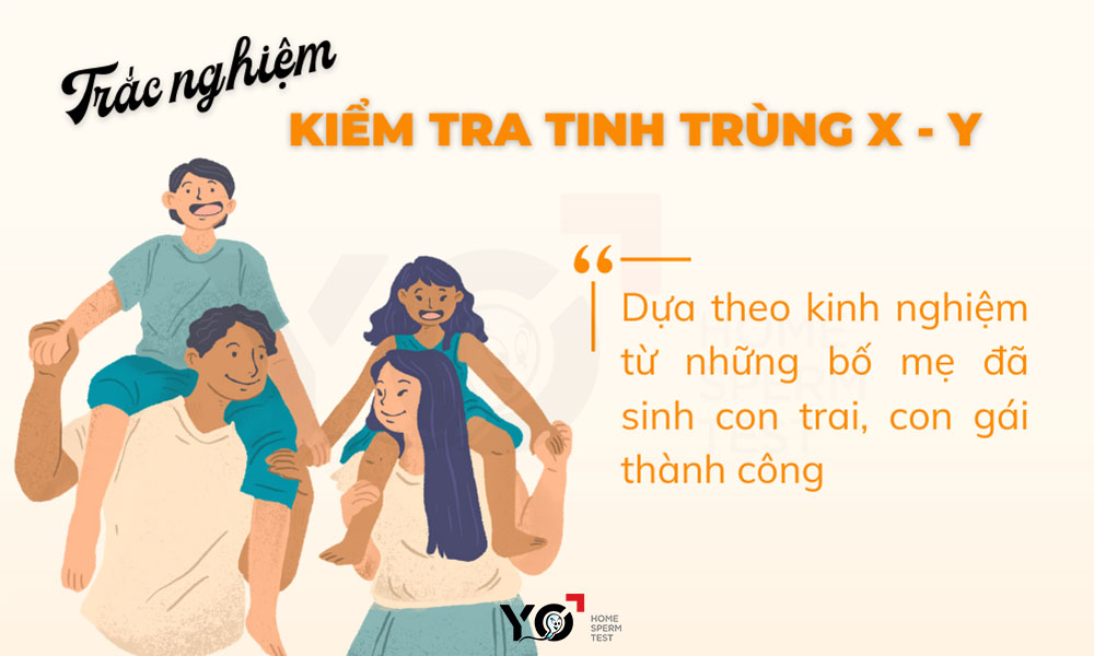 Kiểm tra tinh trùng XY dựa vào kinh nghiệm từ bố mẹ đi trước