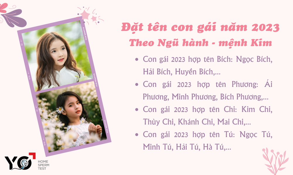 Đặt tên con gái năm 2023 theo ngũ hành