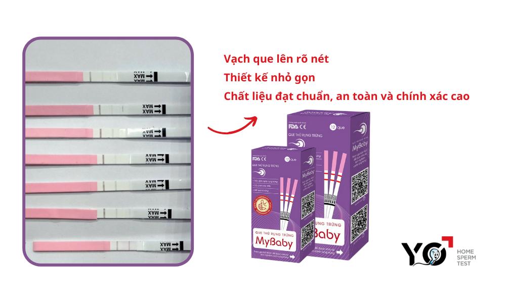 Vạch que thử lên rõ nét và đều màu 