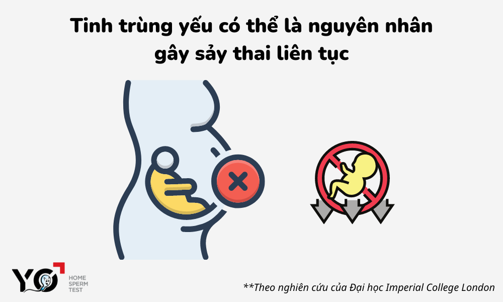 Tinh trùng yếu có thể là nguyên nhân gây sảy thai liên tục