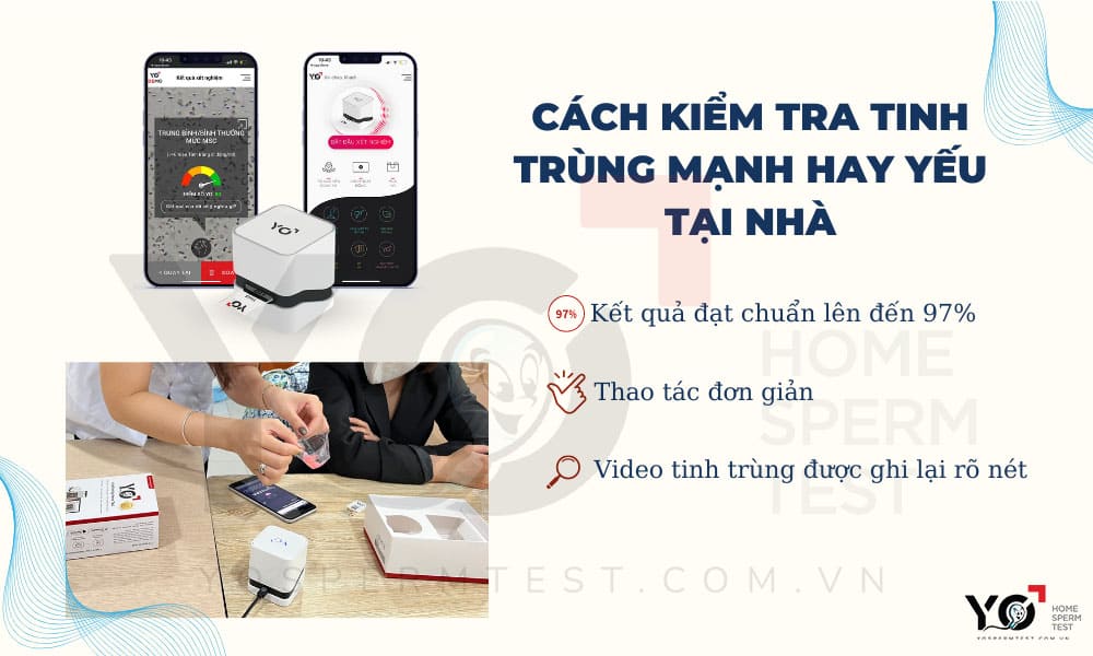 Sử dụng thiết bị Yo để kiểm tra chất lượng tinh trùng