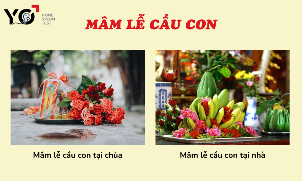 Gợi ý sắm lễ cầu con tại nhà và ở chùa
