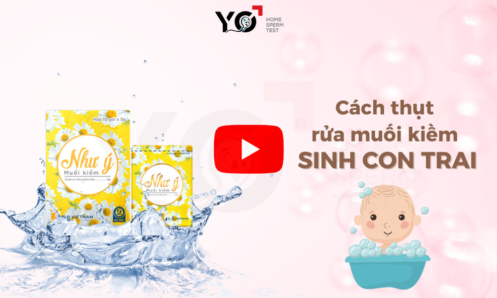 Cách thụt rửa muối kiềm giúp sinh con trai