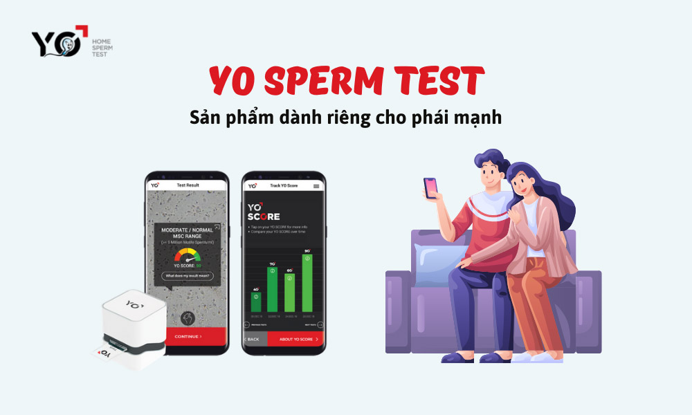 Yo Sperm Test giúp kiểm tra chính xác chất lượng tinh trùng bằng mắt thường