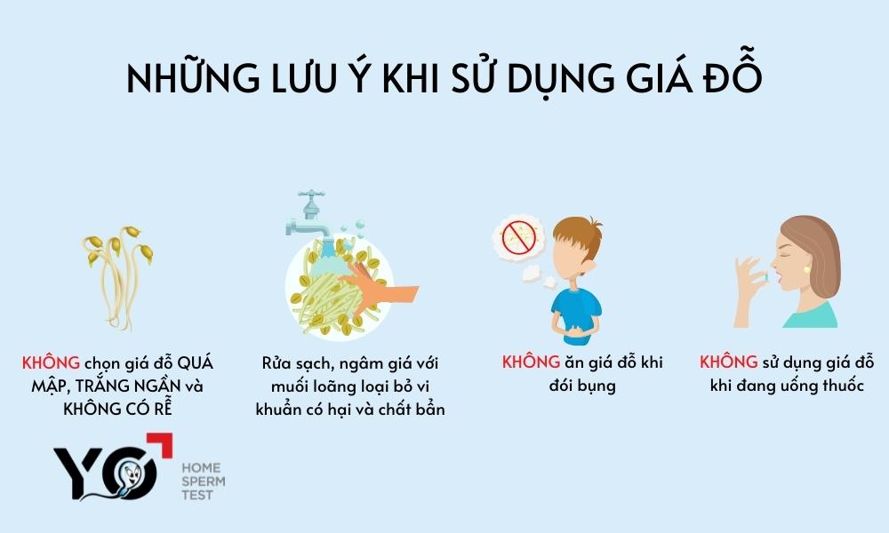 Những lưu ý khi sử dụng giá đỗ