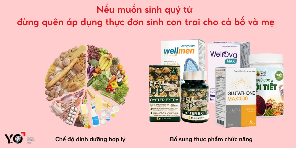 Chế độ dinh dưỡng cũng ảnh hưởng đến khả năng thụ thai con trai hay gái