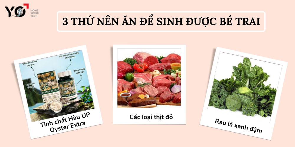 Các loại thực phẩm bố mẹ nên bổ sung nếu muốn sinh con trai