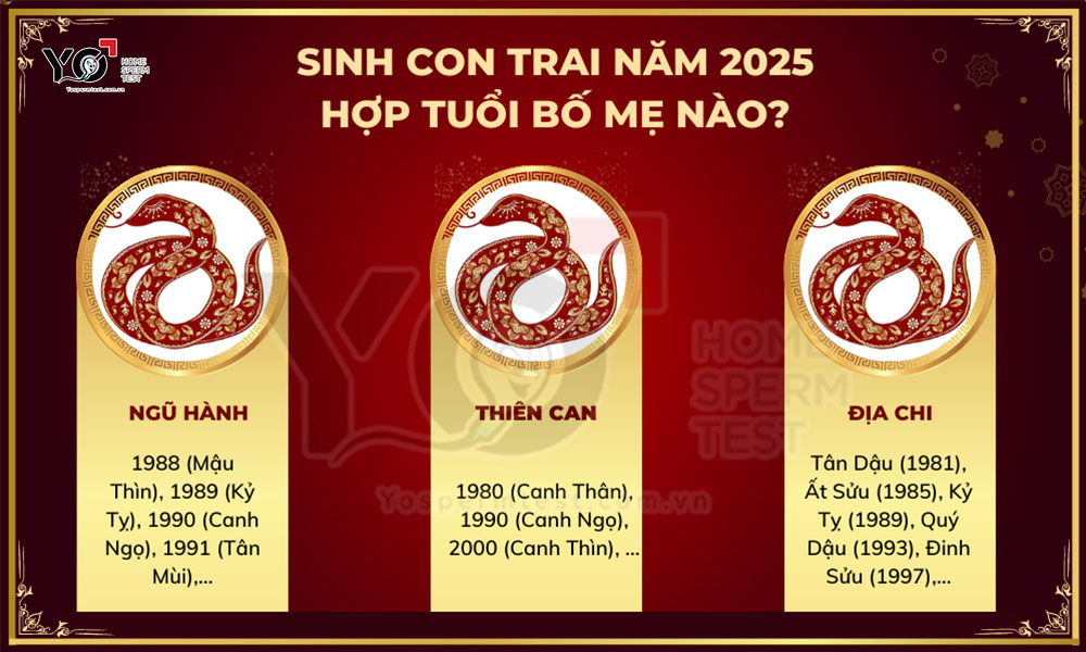 Con trai sinh năm 2025 hợp tuổi bố mẹ nào?