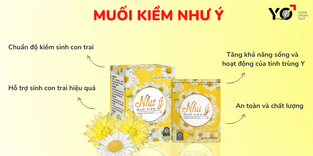 Muối kiềm Như Ý tạo môi trường kiềm sinh con trai hiệu quả