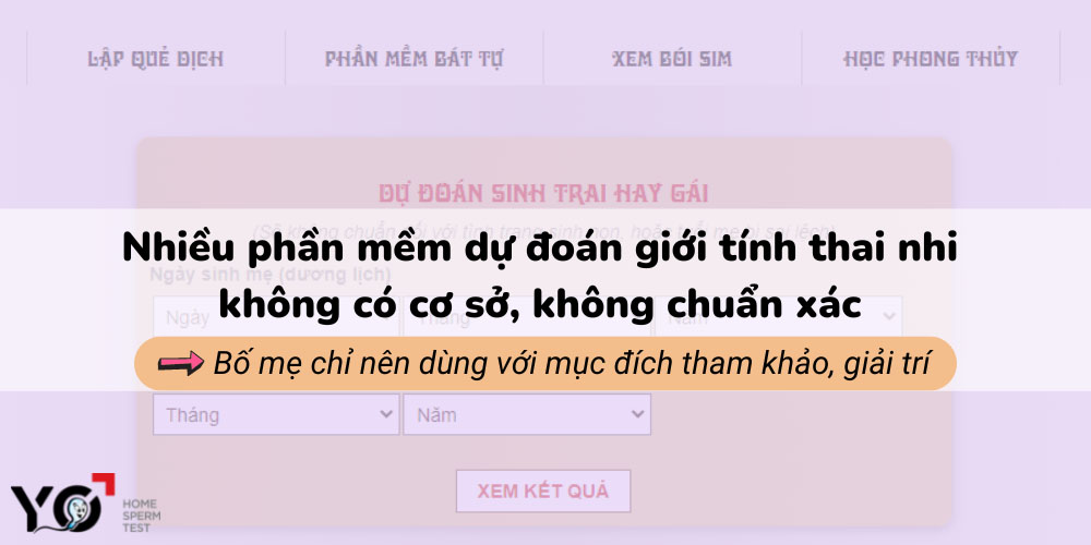 Hiện nay có nhiều phần mềm dự đoán vô căn cứ và không chuẩn xác