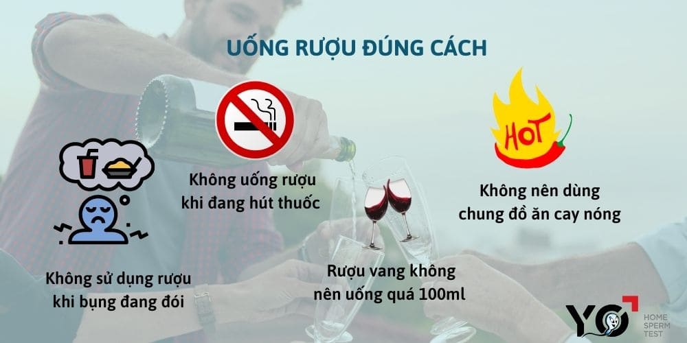 Uống rượu đúng cách làm giảm tác hại của rượu đến tinh trùng