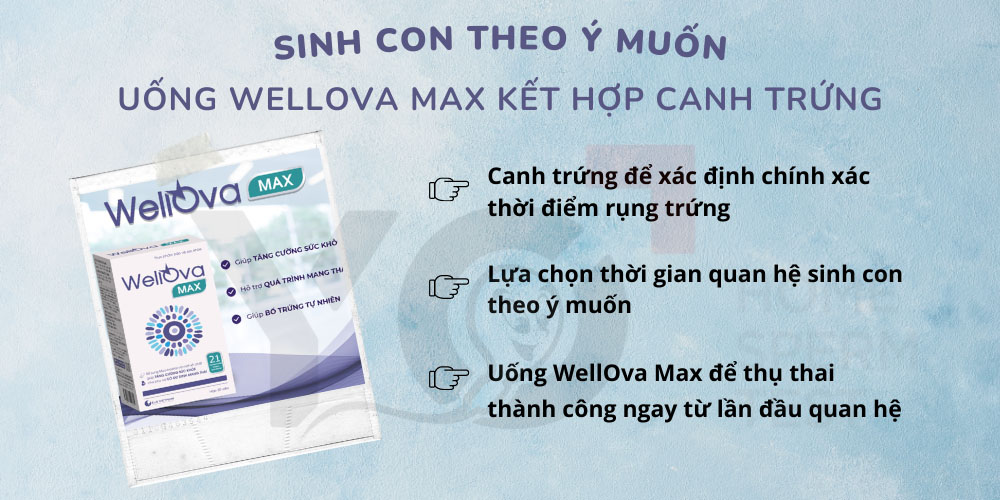 Kết hợp WellOva Max và phương pháp canh trứng để sinh con theo ý muốn