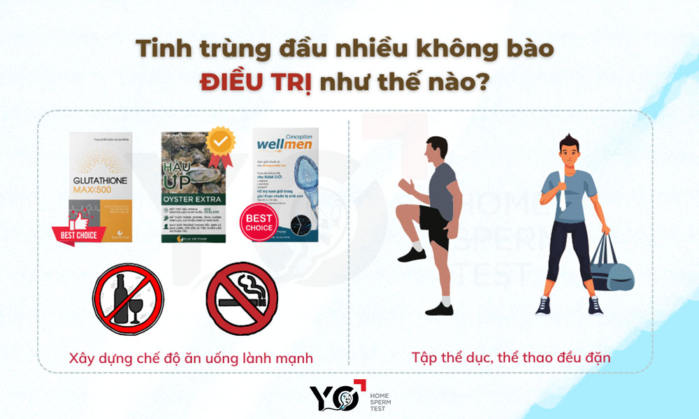 Cách điều trị tình trạng tinh trùng đầu có nhiều không bào