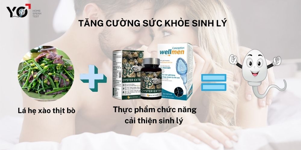 Kết hợp các món ăn từ lá hẹ và bổ sung thêm viên uống tăng cường sức khỏe sinh sản phái mạnh