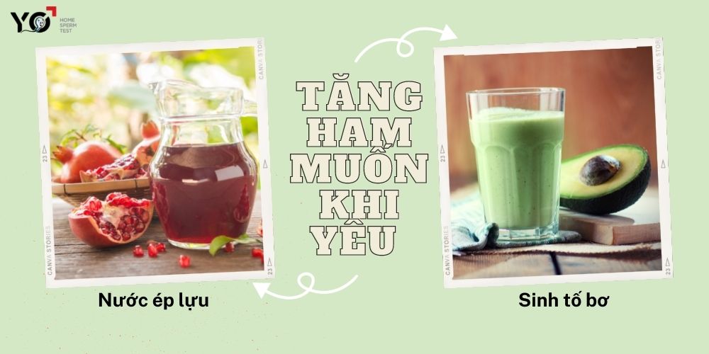 Nước ép lựu và sinh tố bơ tăng giúp tăng ham muốn 