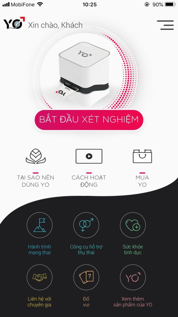 App Yo Sperm Test Wifi đã có tiếng Việt