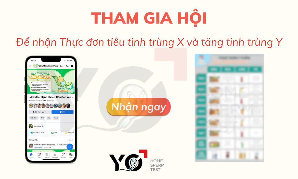 Tham gia Hội nhận ngay thực đơn giúp tiêu diệt tinh trùng X và tăng tinh trùng Y nhanh chóng