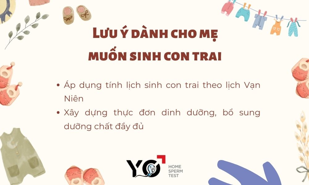 Lưu ý dành cho mẹ muốn sinh con trai