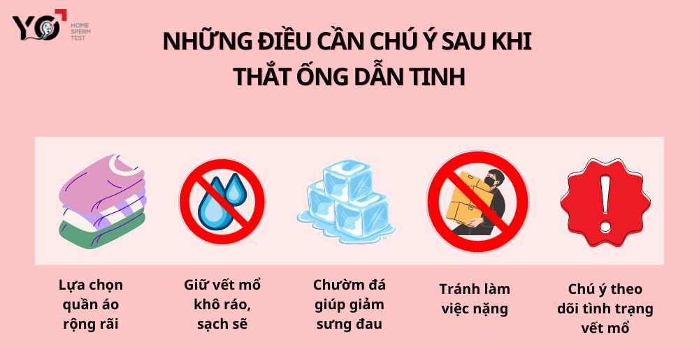 Lưu ý sau khi thực hiện thắt ống dẫn tinh