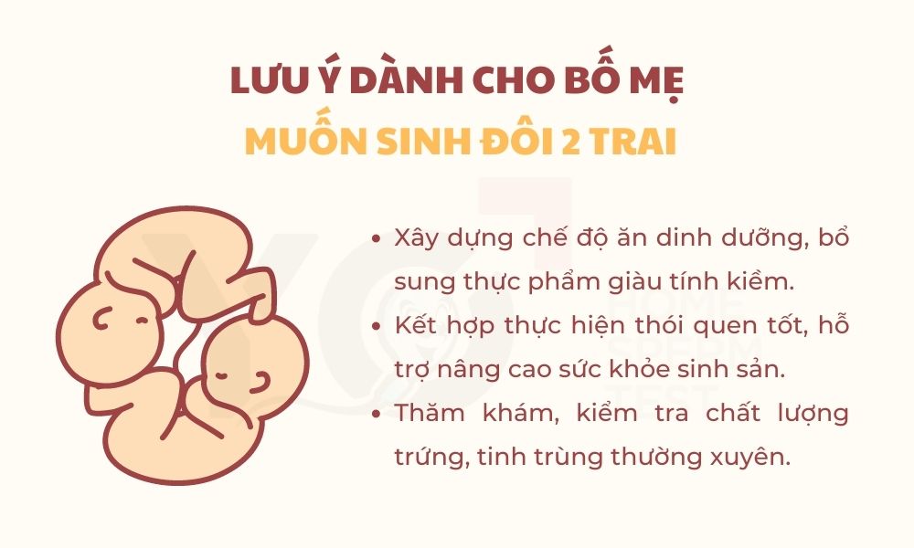 Lưu ý sinh đôi 2 trai