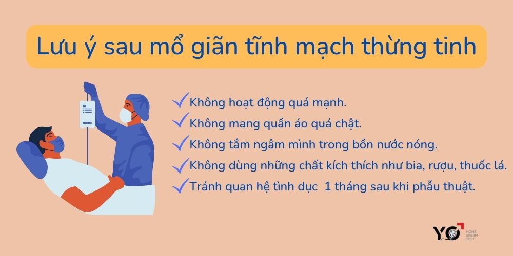 Lưu ý sau mổ giãn tĩnh mạch thừng tinh