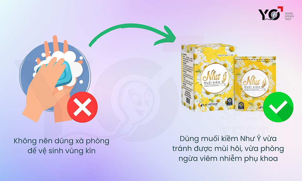 Vệ sinh vùng kín bằng muối kiềm Như Ý